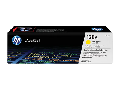 HP 128A Yellow Original LaserJet Toner Cartridge (CE322A)