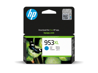 HP 953XL High Yield Cyan Original Ink Ca | F6U16AE#BGX | Warranty included