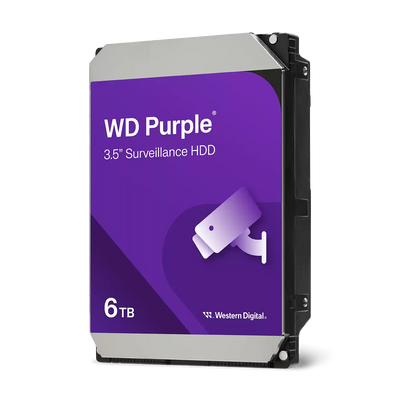Western Digital | WD Purple Surveillance | 6TB HDD | WD64PURZ | 24/7 DVR & NVR Storage | SATA 6Gb/s