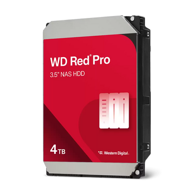Western Digital | WD Red Pro NAS | 4TB HDD | 7200 RPM | WD40EFPX | 24/7 Enterprise Storage