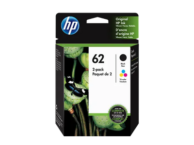 HP 62 2-pack Black/Tri-color Original Ink Cartridges (N9J71AE#301)