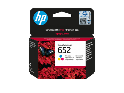 HP 652 Tri-color Ink Cartridge | F6V24AE#BHL | Warranty included