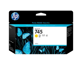 HP 745 130-ml DesignJet Yellow Ink Cartridge (F9J96A)